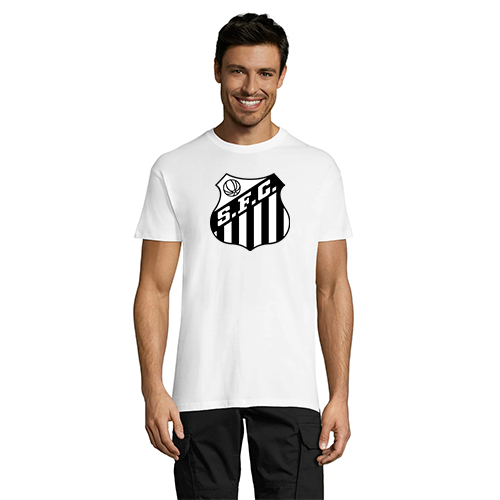 Tricou bărbați Santos Futebol Clube alb 2XS