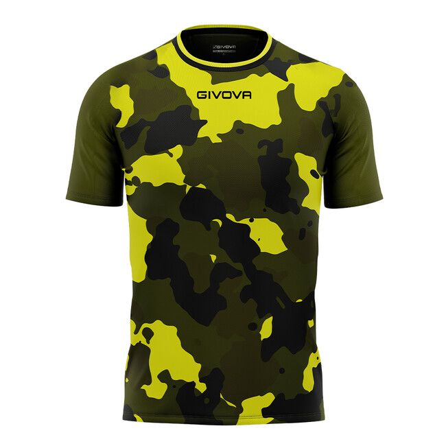 SHIRT ARMY INTERLOCK tricou verde militar/galben fluo L