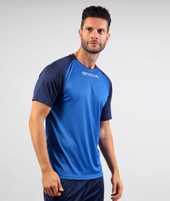 SHIRT CAPO INTERLOCK tricou albastru azur/albastru 2XS