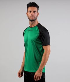 SHIRT CAPO INTERLOCK tricou verde/negru XS