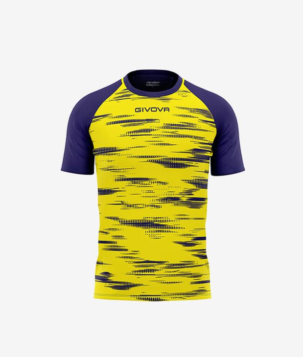 SHIRT PIXEL INTERLOCK BLU/GIALLO Tg. L