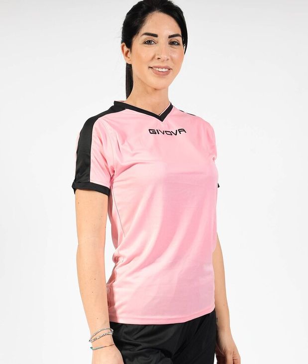 SHIRT REVOLUTION INTERLOCK roz/negru M