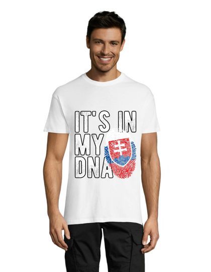 Slovacia - Este în ADN-ul meu tricoul bărbătesc alb 2XL
