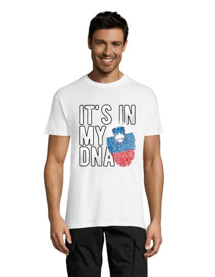 Tricou bărbați Slovenia - Este în ADN-ul meu alb S