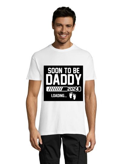 Tricou pentru bărbați Soon to be daddy 2024 alb S