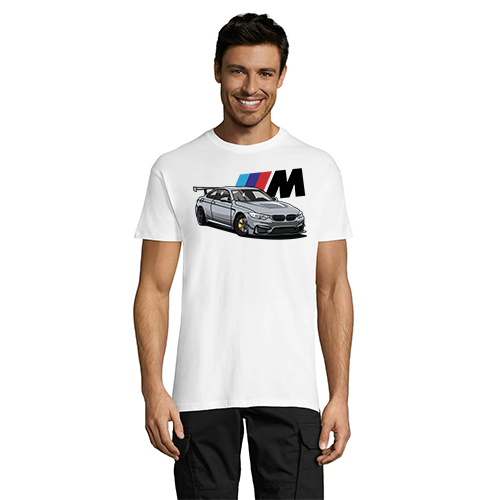 Sport BMW cu tricou barbatesc M3 alb 4XL