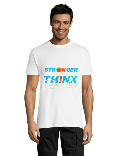 Stronger than You Think tricou alb pentru bărbați 2XL