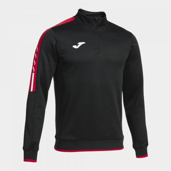 SUDADERA OLIMPIADA NEGRO ROJO XL