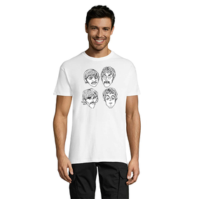 Tricou bărbătesc The Beatles Faces alb 2XL