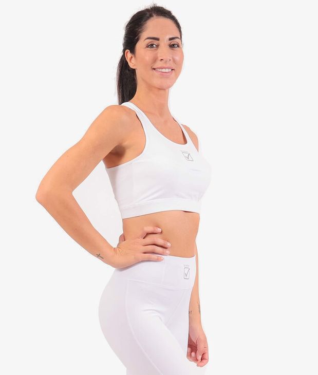 TOP DONNA STAMPA maiou sport alb L