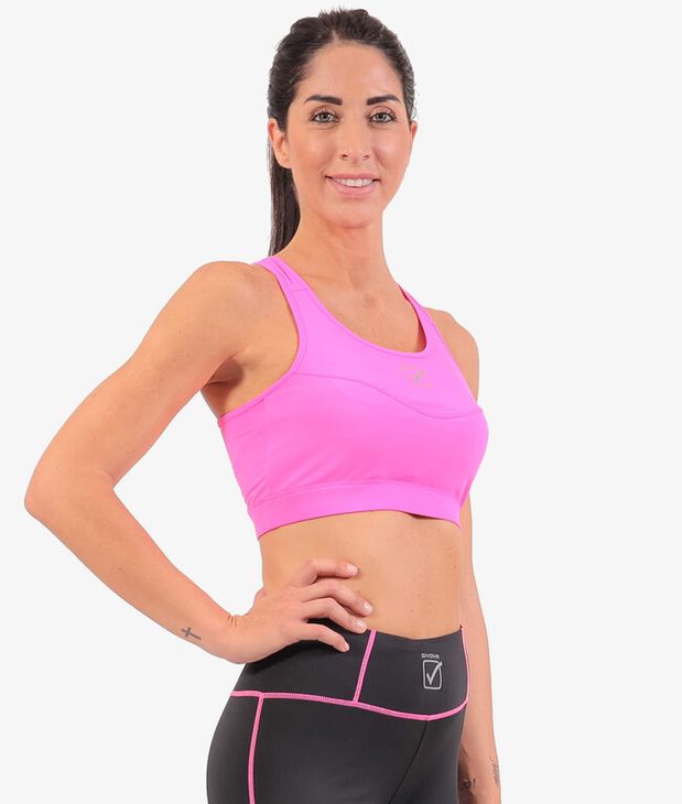 TOP DONNA STAMPA maiou sport fucsie L