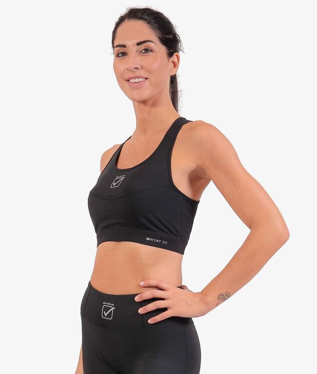 TOP DONNA STAMPA maiou sport negru L