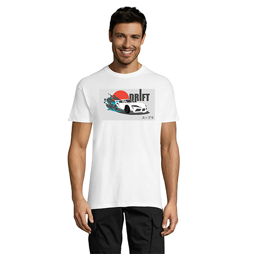 Tricou pentru bărbați Toyota Supra Drift alb L