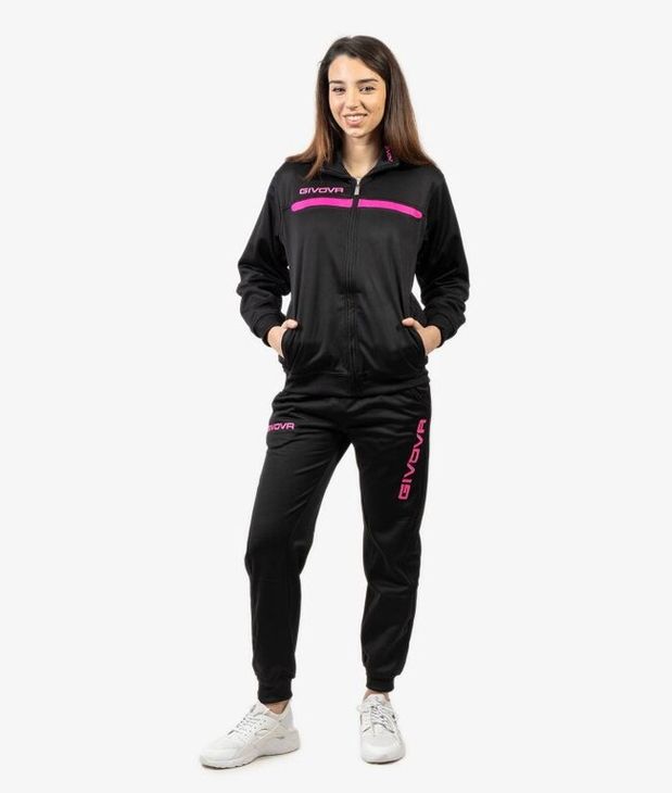 TUTA GIVOVA ONE FULL ZIP POLARFLEECE negru/fuchsia 2XS