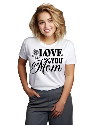 Wo Love you mom tricou bărbați alb 2XL