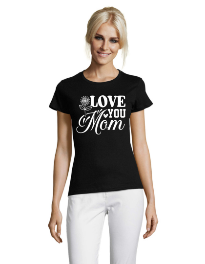 Wo Love you mom tricou bărbati negru 2XS