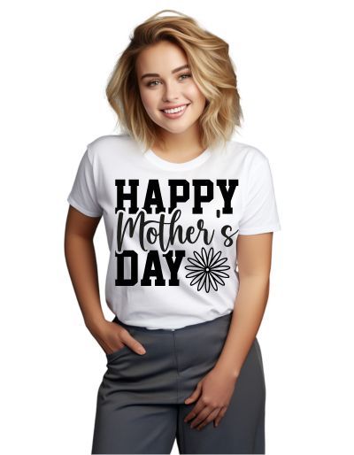 Wo Tricou bărbați „Happy mama’s day” alb S