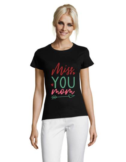 Wo Miss you mom tricou bărbati negru 2XL