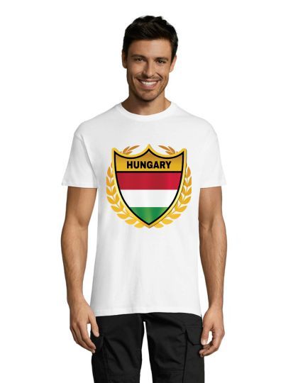 Tricou bărbătesc Stema de aur a Ungariei alb 2XS